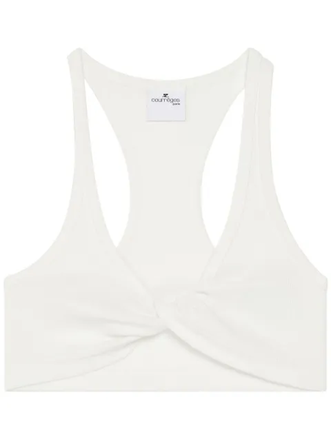 Courrèges Twist-detailing top White 225JDE133JS0194