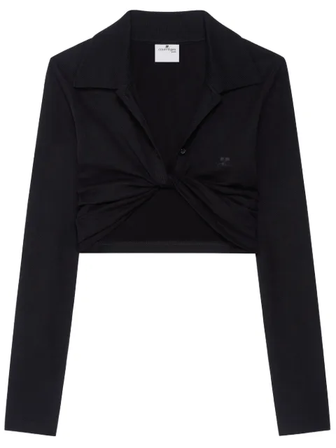 Courrèges twist-detailing top Black 225JPO048JS0193