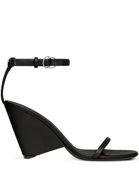 Courrèges Oblique sandals Black 225SSD038AG0030