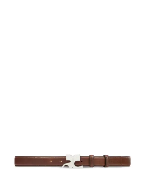 Courrèges logo-buckle belt Brown 225ACE020CV0036