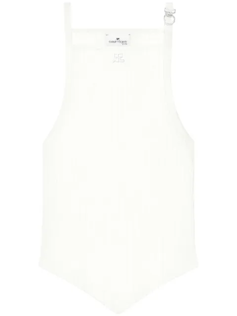 Courrèges pointy tank top White 225MT0403FI0001
