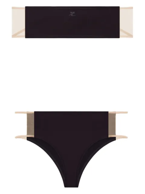 Courrèges Illusion bikini set Black 225JMB047PA0127