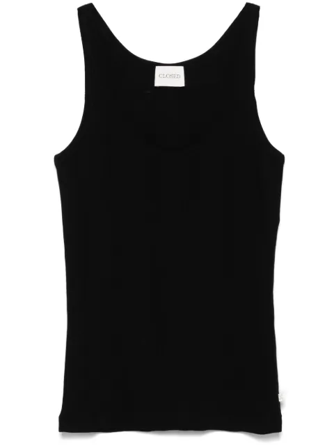 Closed cotton tank top Black C9501042822