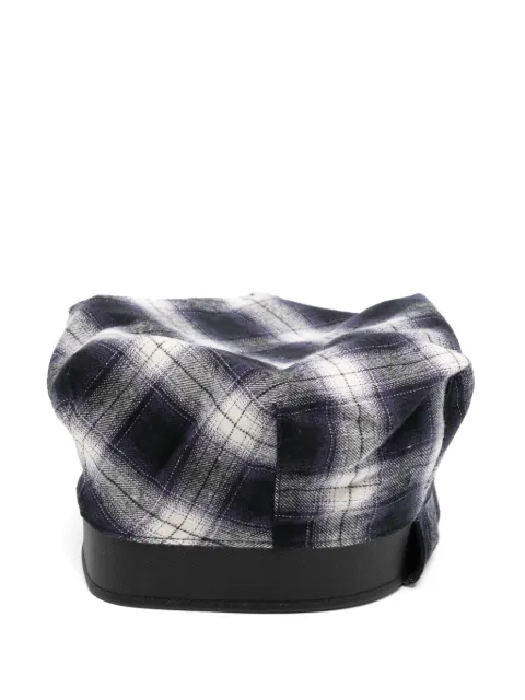 JUNTAE KIM scarf tie-neck beret Blue JTKSS25B04
