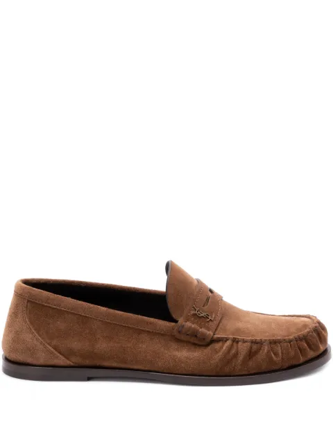 Saint Laurent Cassandre penny loafers Brown 8211732OYAA