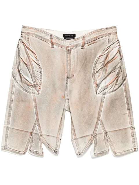 JUNTAE KIM printed corset shorts Brown JTKSS25T13