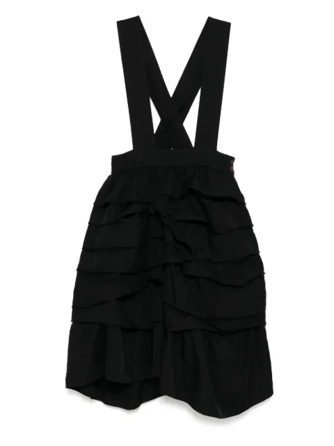 Black Comme Des Garçons raw edge pinafore dress Black 1OA0030521