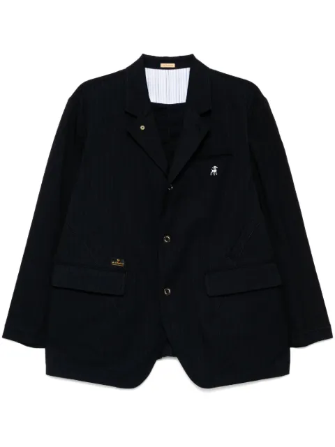 Undercover logo-patch blazer Blue US1E41922