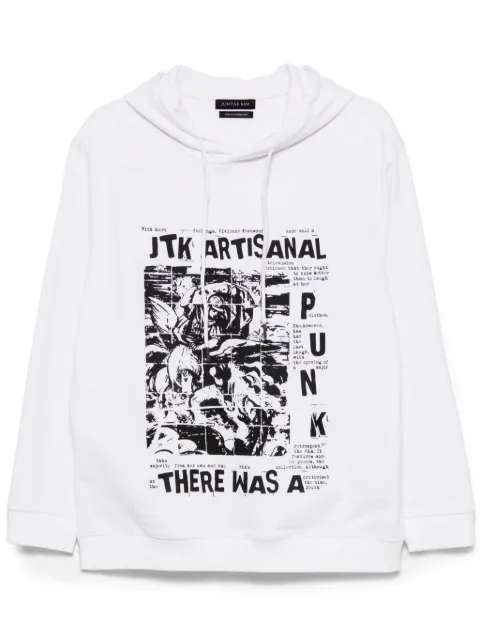 JUNTAE KIM "There Was A Punk" hoodie White JTKSS25H04