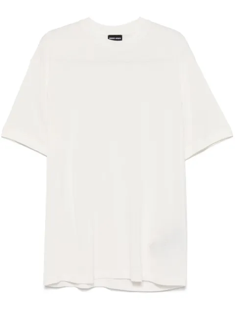 Giorgio Armani ribbed-knit T-shirt White GM001087TE14824