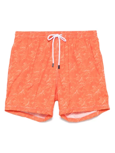 Barba palm tree-print swim shorts Orange ENEA48616