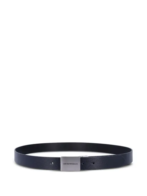Emporio Armani Plate leather belt Black Y4S563Y737E
