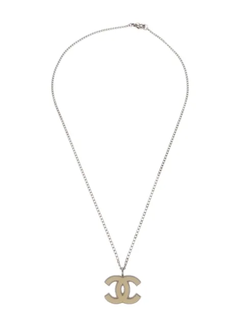 CHANEL Pre-Owned 2006 CC-pendant necklace Silver NC06P