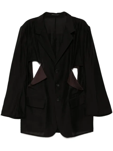 Yohji Yamamoto cut-out blazer Black HPJ81272