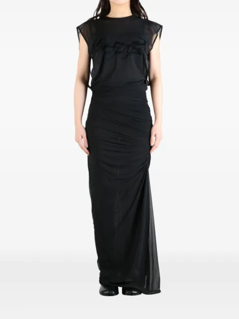 Jean Paul Gaultier slogan-flocked dress Black 2534FRO407IT00500