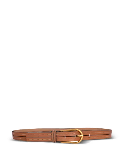 GIANNI CHIARINI double-strap leather belt Brown CNK00091NATURALE6