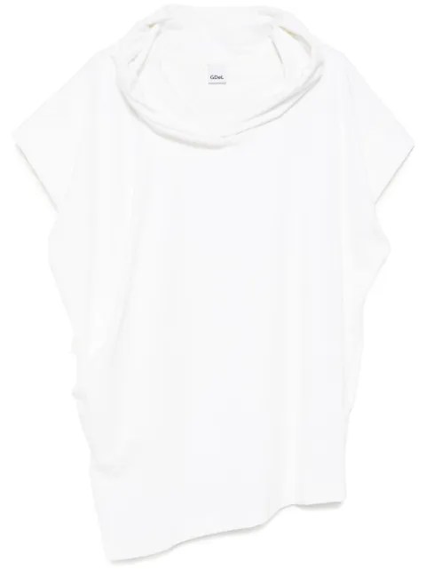 Gaze De Lin sleeveless hooded top White GDLJH404