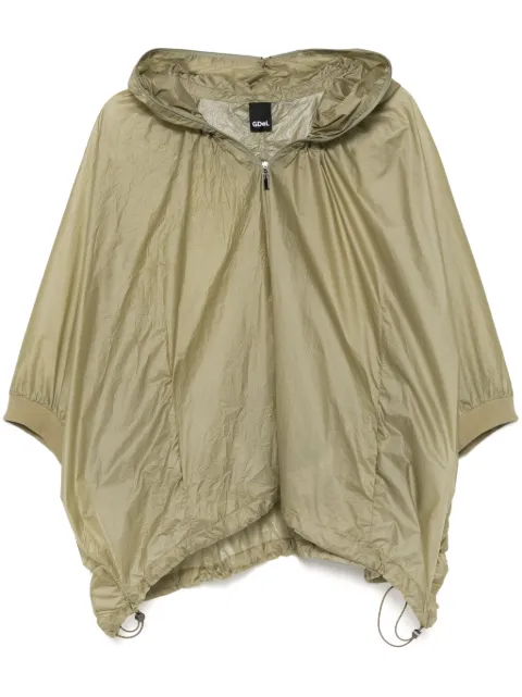 Gaze De Lin hooded zipped cape Green GDLJP397