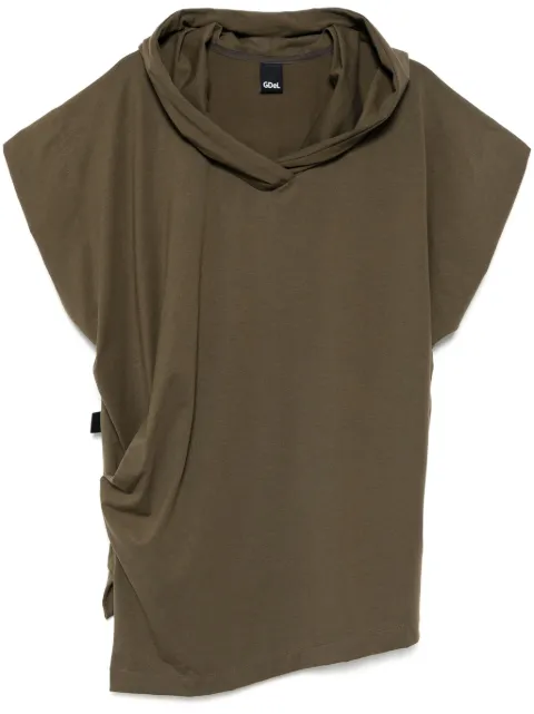 Gaze De Lin sleeveless hooded top Green GDLJH404
