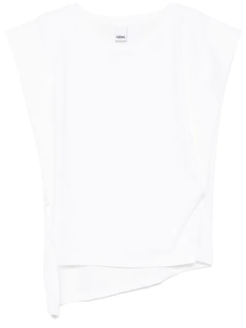 Gaze De Lin V-neck sleeveless T-shirt White GDLJT411