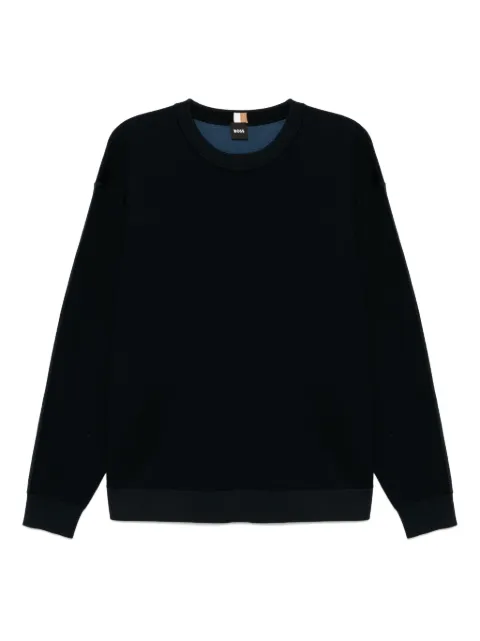 BOSS Long Sleeved Crewneck jumper Blue 50519624