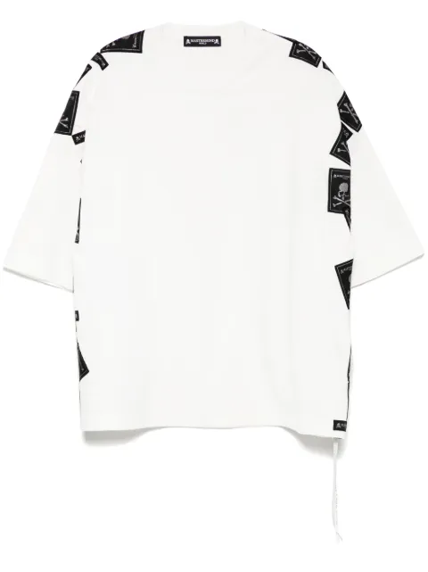 Mastermind World logo-patch T-shirt White MW25S14TS031WHT