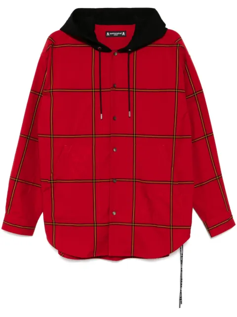 Mastermind Japan hooded shirt jacket Red MJ25E14SH030