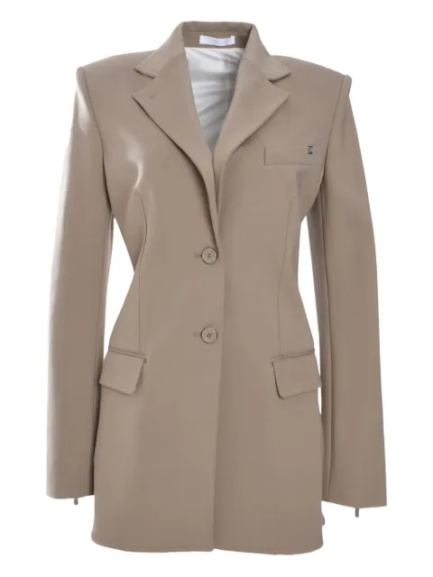 Helmut Lang zip-detailed blazer Neutrals O06HW101