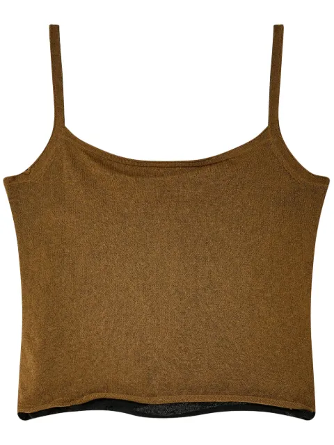 Eckhaus Latta veil-detail tank top Brown 8119ELPS25B