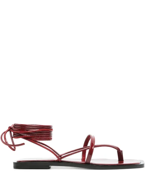 Philosophy Di Lorenzo Serafini patent flat sandals Red A32040777