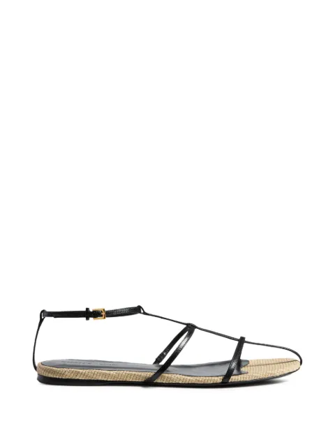 KHAITE cage flat sandals Black F3094729367