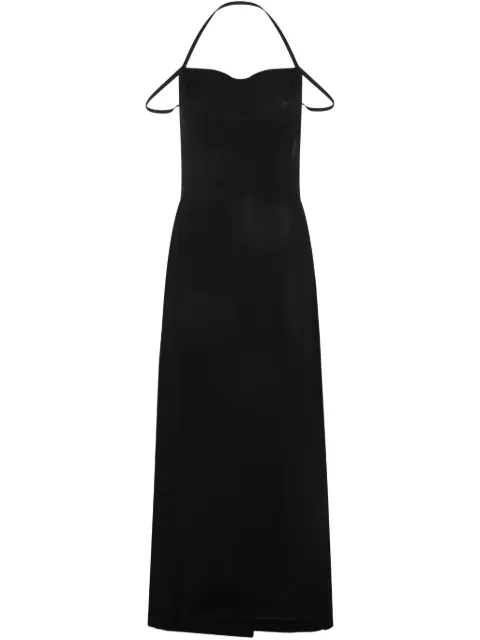 Marine Serre halterneck dress Black WDR335A