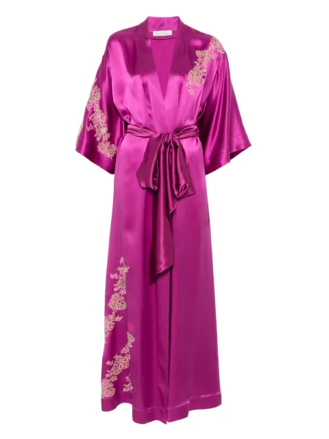 Carine Gilson Calais-Caudry lace robe Purple EL0168GSS25CASMTY