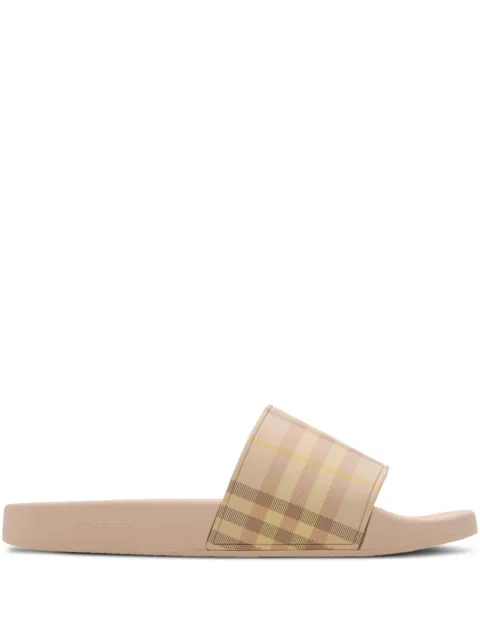 Burberry Check slides Neutrals 8107513
