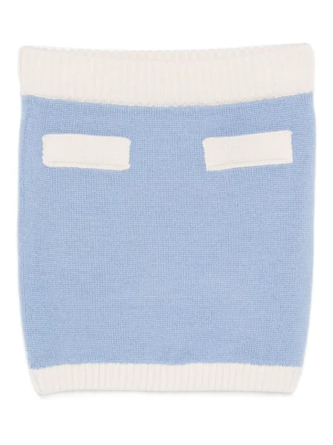 Rowen Rose knitted straight skirt Blue KNIRRK051