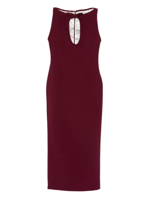 Rowen Rose keyhole-neckline sleeveless mini dress Red DRSRR425