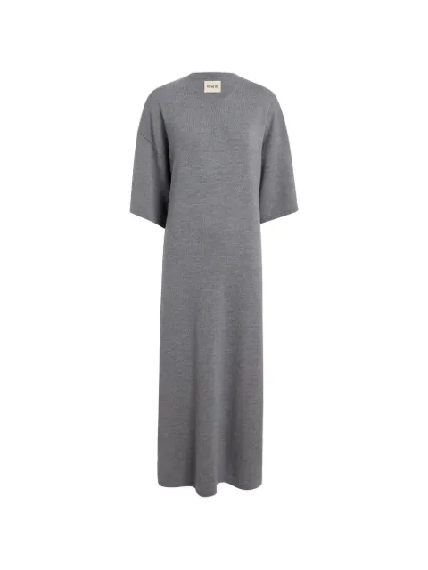 KHAITE short-sleeves midi dress Grey 9853500284