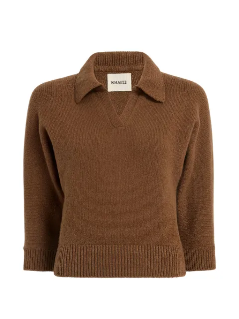KHAITE Herve polo jumper Brown 9834650745