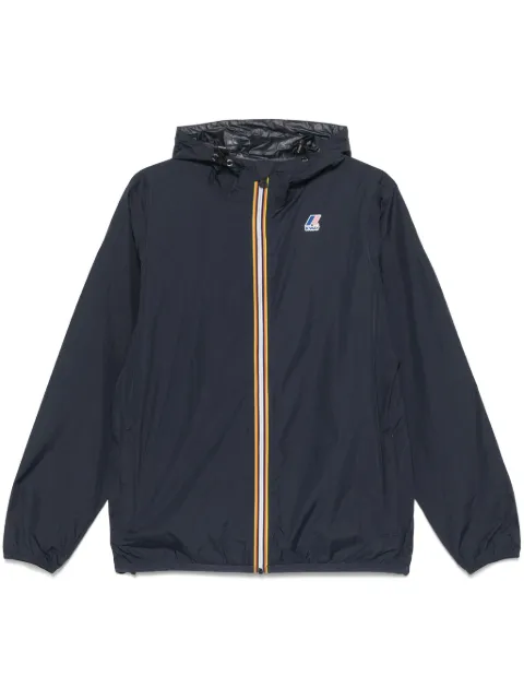 K-Way Le Vrai 4.0 Claude logo-patch hooded jacket Blue K2123ZW