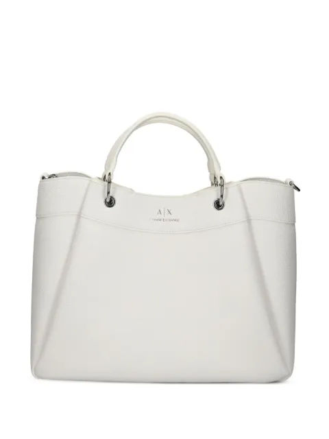 Armani Exchange logo-print tote bag White 942910CC783