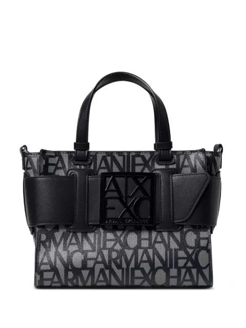 Armani Exchange logo-plaque tote bag Black 9426903F742