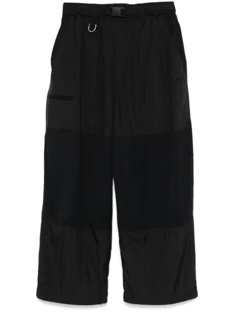 Y-3 logo-print wide track pants Black JN4910