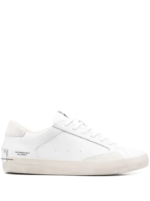 Crime London distressed-effect leather sneakers White 16014PP5