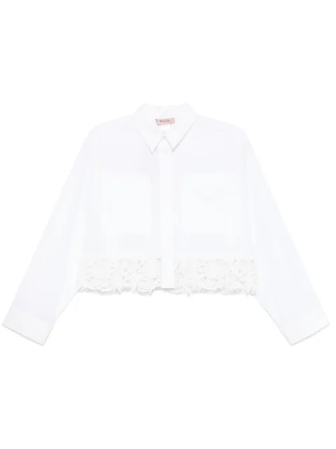 TWINSET poplin lace shirt White 251TP2281