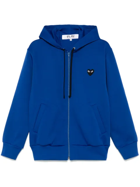 Comme Des Garçons Play heart-emblem zip-up hoodie Blue AXT254