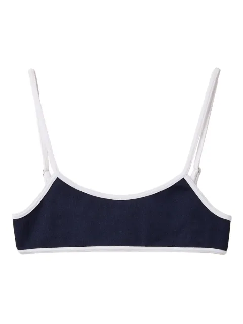 Miu Miu technical-knit swimsuit top Blue MMV277SOOO14SJ