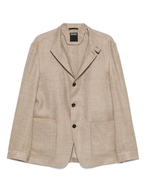Zegna single-breasted blazer Brown 960C61A91VH