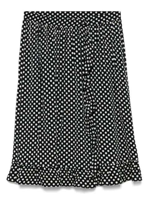 Saint Laurent Pre-Owned 1970's polka dot mini skirt Black SL680UQ