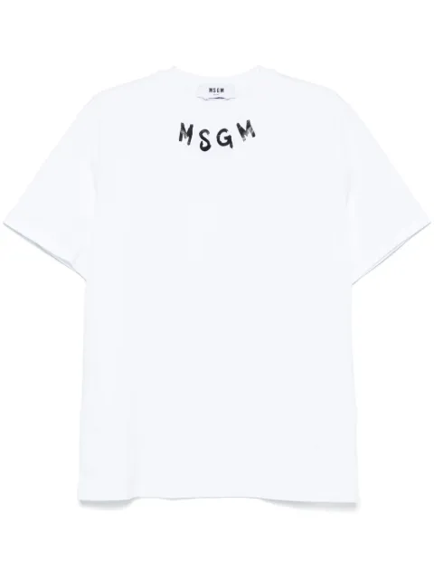 MSGM logo-print T-shirt White 3840MM10225700201