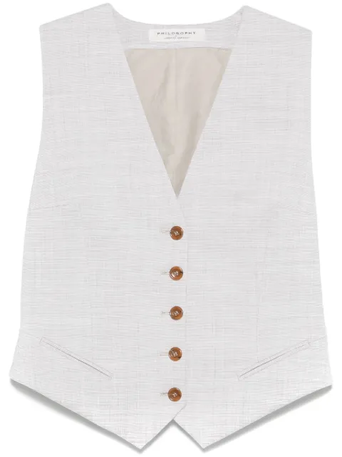 Philosophy Di Lorenzo Serafini textured waistcoat Neutrals A10030726